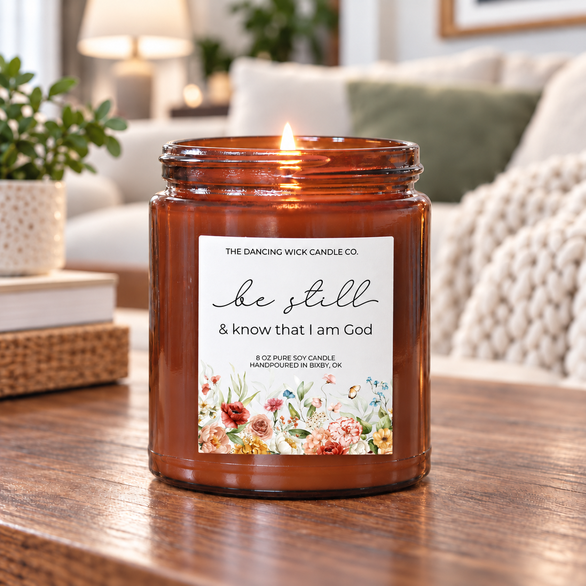 Young Lives - 9oz Amber Be Still & Know Candle
