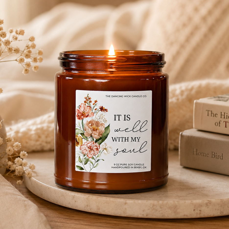 Young Lives - 9oz Amber It Is Well Candle
