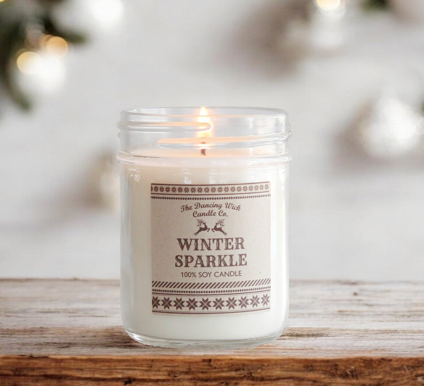 Battle Creek High School Basketball Cheer - 8oz Winter Sparkle Candle