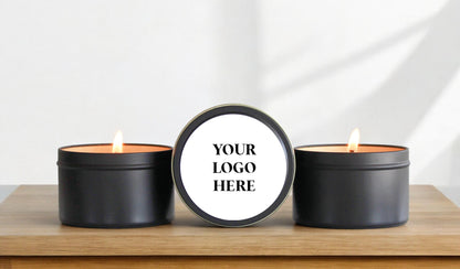 Example Fundraiser - Fall Black Tin 8oz Candle Set of 6