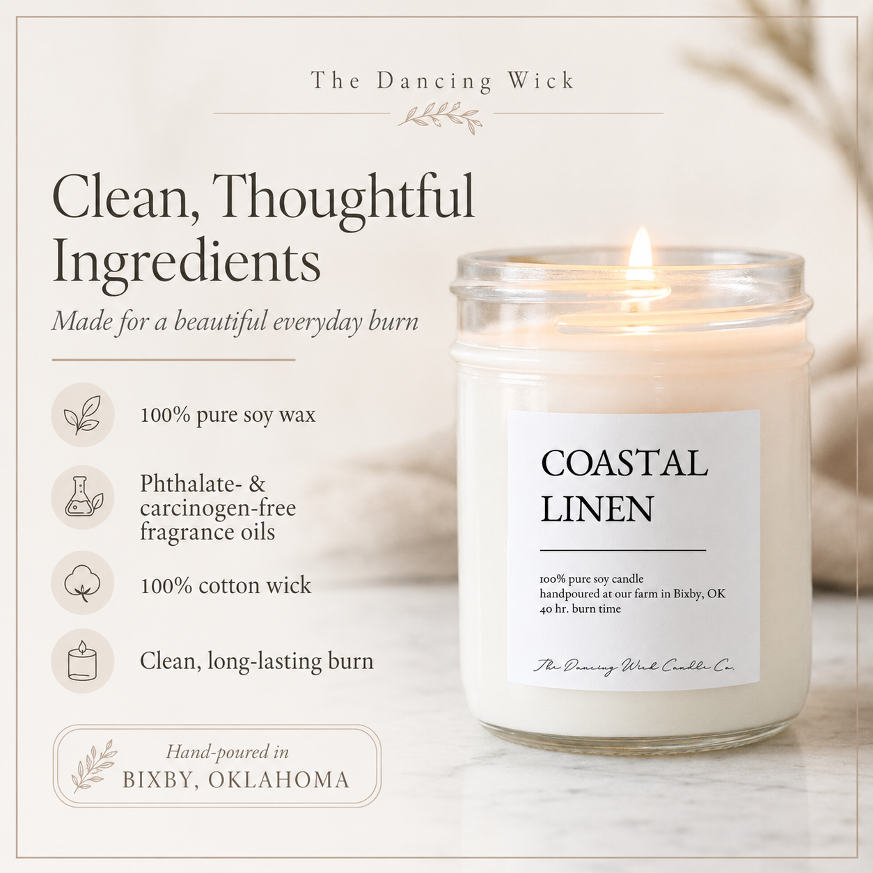 Jason's 1st - 8oz Candle Eucalyptus & Tea