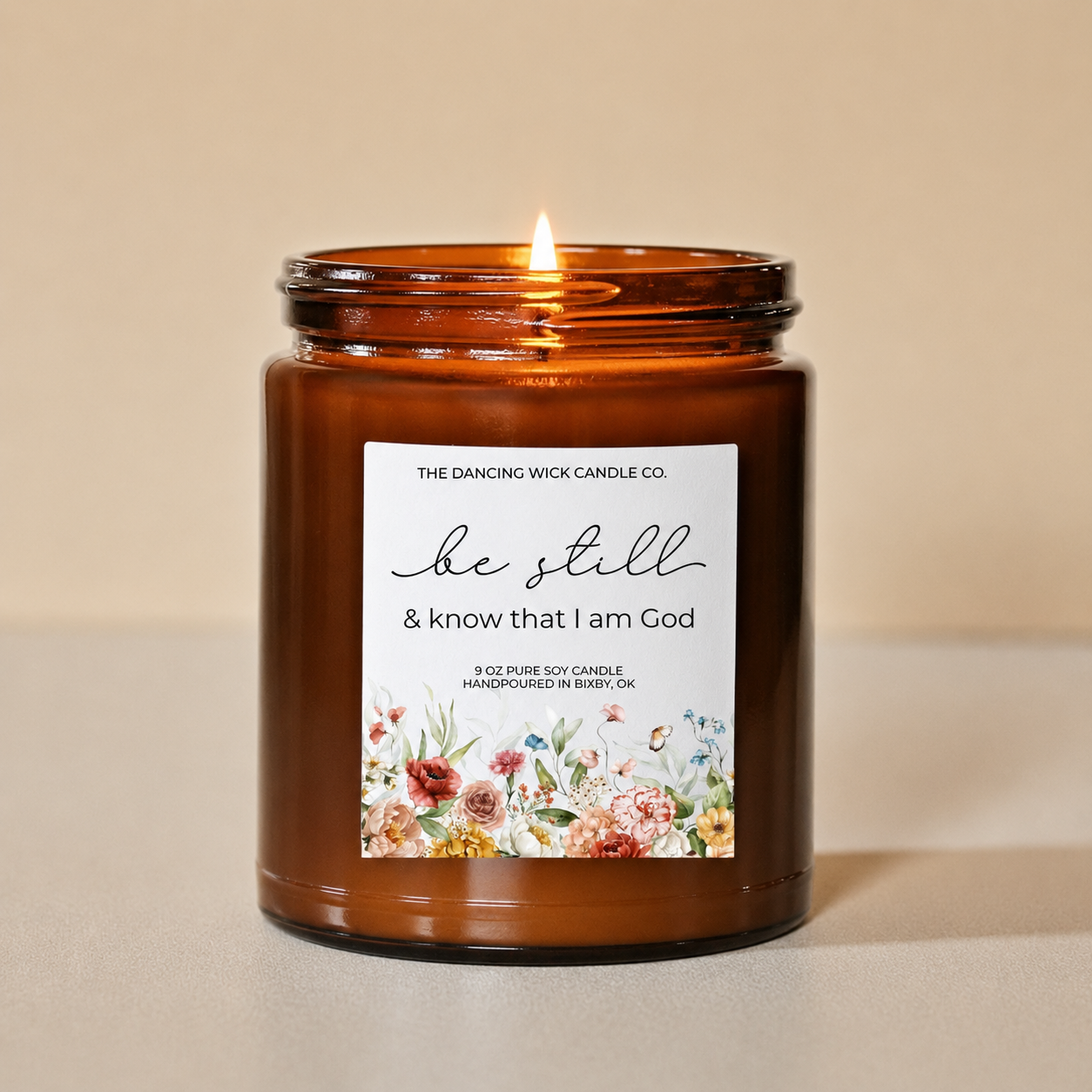 Jason's 1st - 9oz Amber Be Still & Know Candle