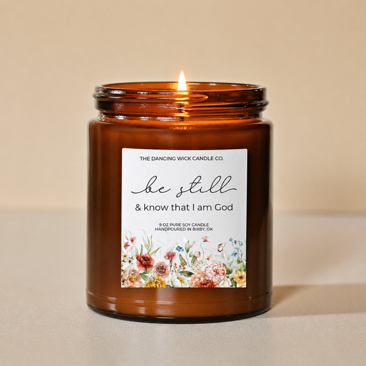 Jason's 1st - 9oz Amber Be Still & Know Candle
