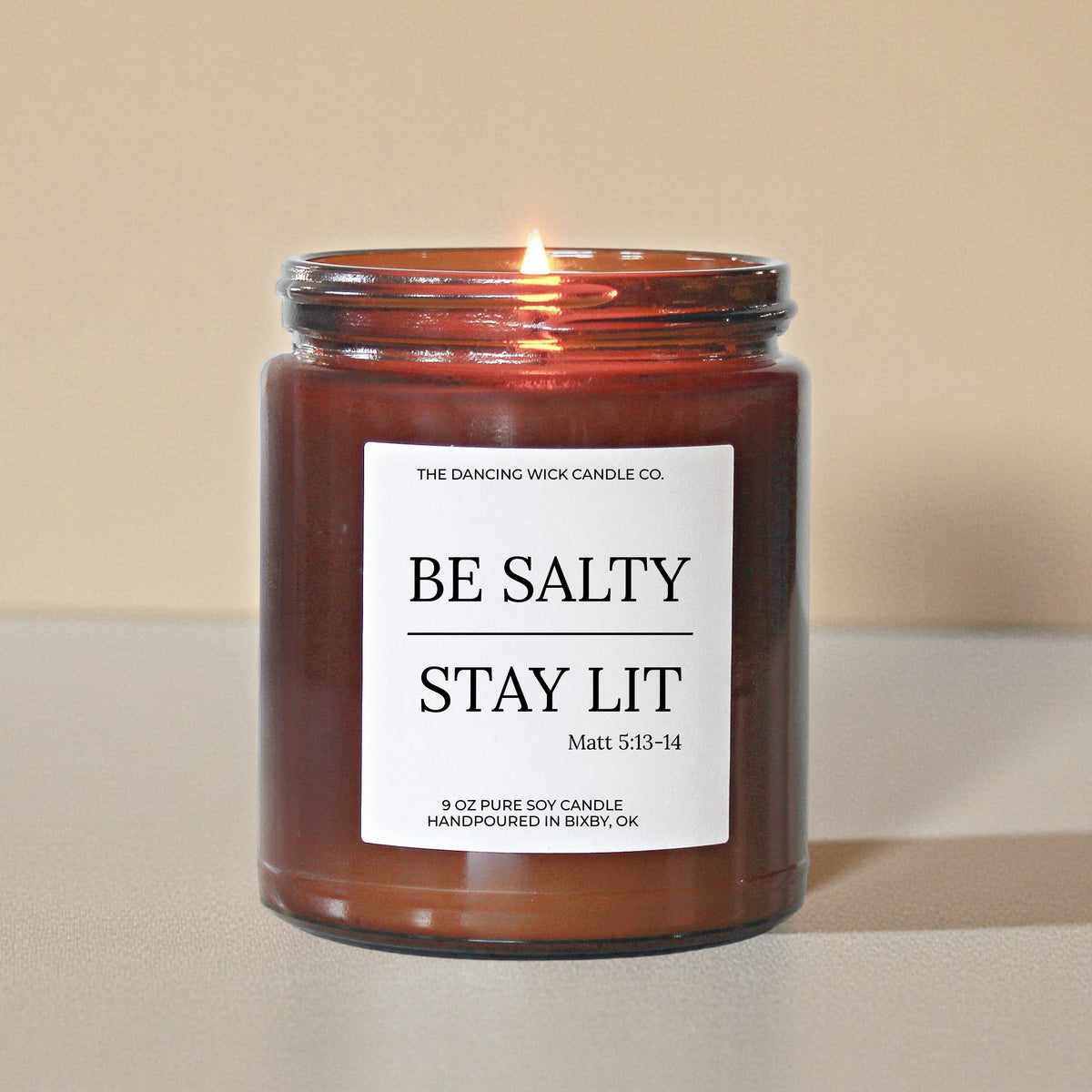 Young Lives - 9oz Amber Be Salty Stay Lit Candle