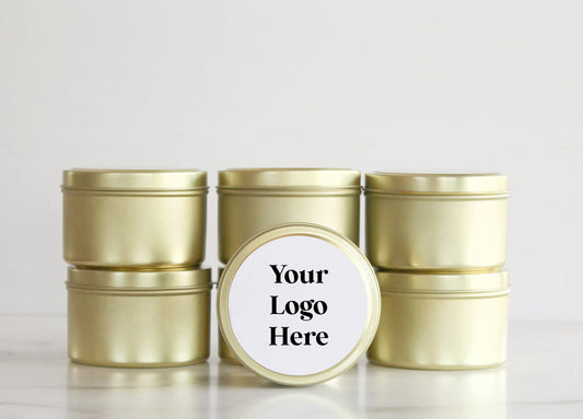 Example Fundraiser - Fall Gold Tin 8oz Candle Set of 6