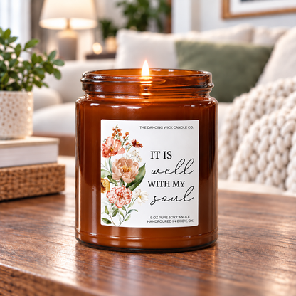 Young Lives - 9oz Amber It Is Well Candle