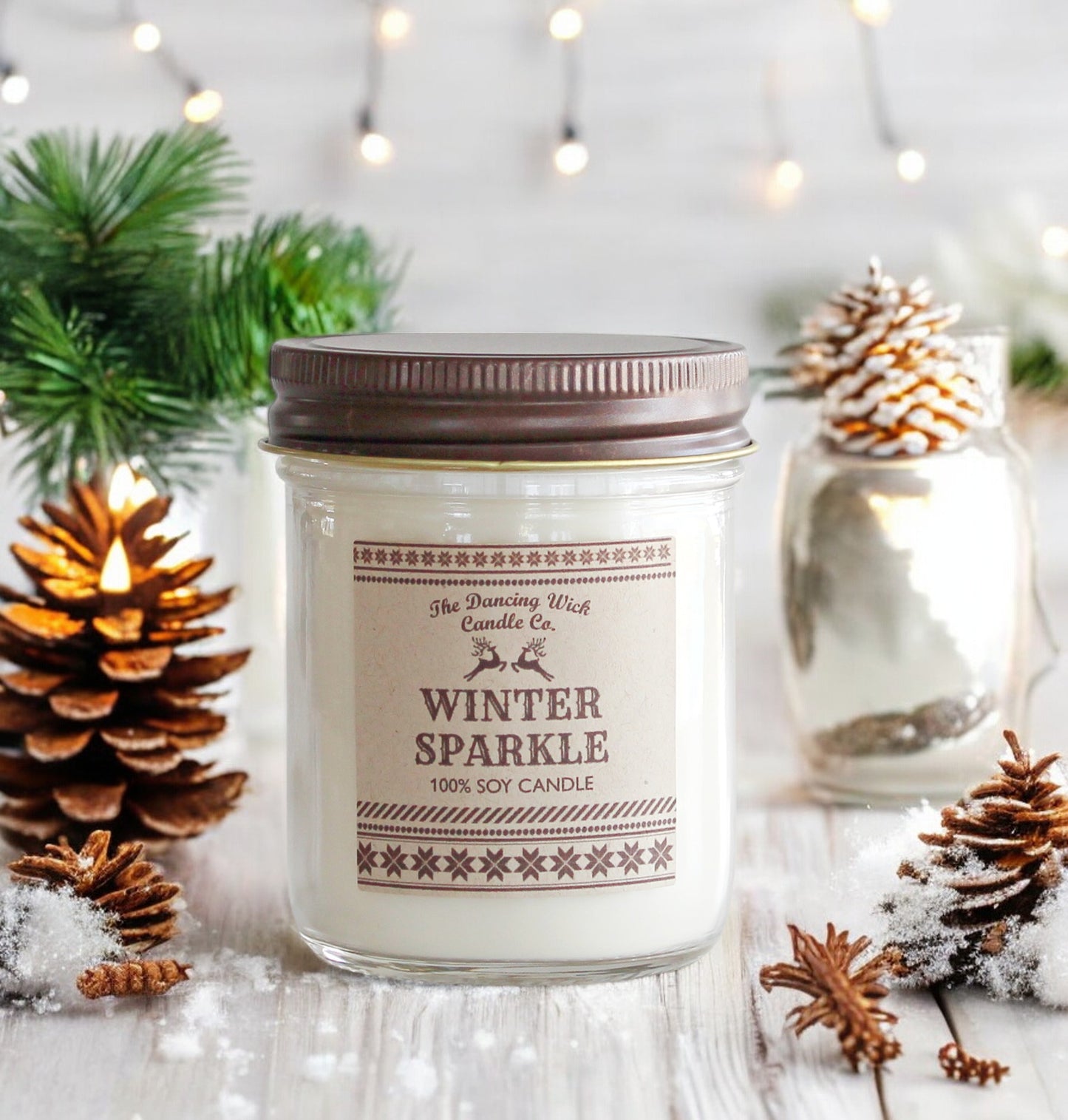 Battle Creek High School Basketball Cheer - 8oz Winter Sparkle Candle